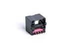 Female Rj45 Connector 8P8C Height 12.70 Mm PBT Red UL94V-0 RoHS TM52F811SXX42