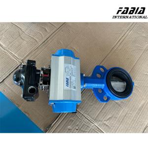 China 4 Inch Cast Iron Steel Pneumatic Wafer Type Butterfly Vlave High Pressure High Temperature factory