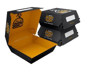 China Biodegradable Cardboard Paper Sushi Burger Boxes Packaging Customized Logo factory