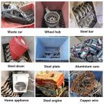 Aluminum Alloy Waste Shredder Machine Scrap Car Twin Shaft Shredder Machine