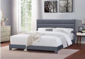 China Linen Fabric Upholstered Bed Frame King Size Wholesale Bed Manufacturers factory