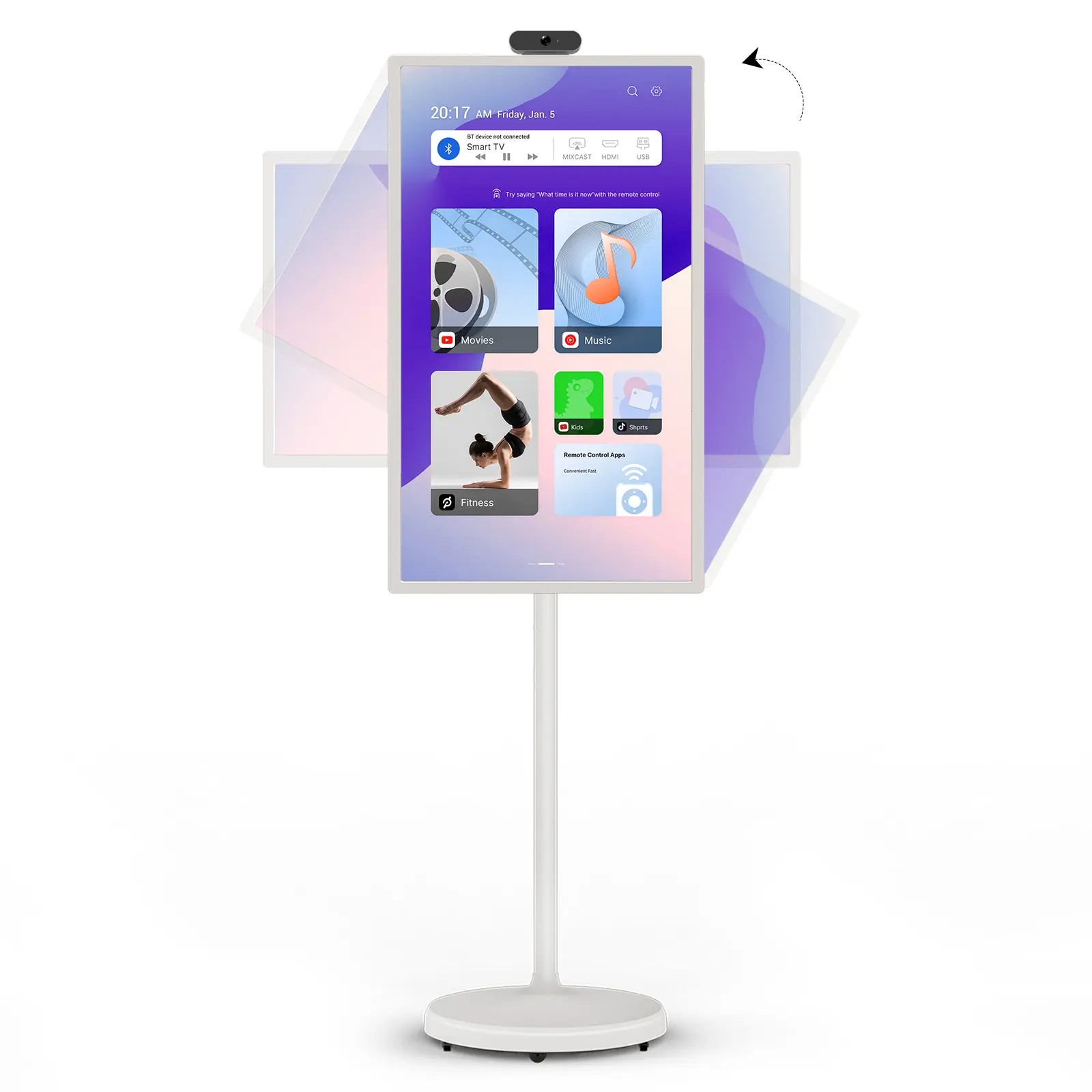 Battery Tv Stand By Me Tv Monitor 1080P Screen Android 12 Os Smart Mobile Tv Screen