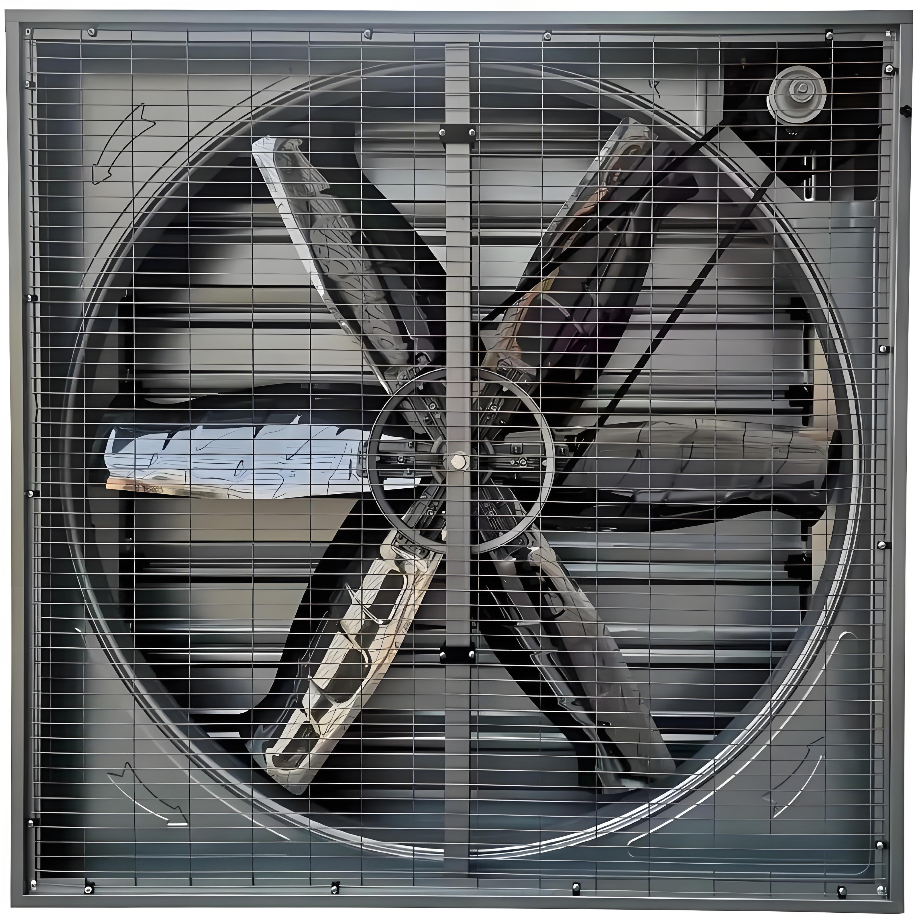 2025 Hot Sale Big air Volume Cooling Fan Ventilation Wall Hammer Fan for Poultry Farm Greenhouse for Sale with Shutter