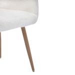 Set of 2 Modern Nordic Design Comfortable Dining Chairs with Iron Metal Legs