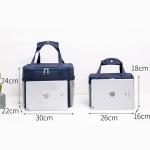 Outdoor Polyester Insulated Lunch Bag With Double Zippers