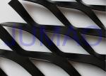 Lightweight Black Expanded Metal Powder Coated For Facade / Stair Towers