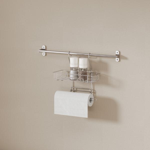Kitchen Paper Holder Wall-mounted Type Kitchen Storage Basket Set Perfect