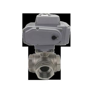 China Pneumatic Three-Way Threaded Ball Valve For Industrial Fluid Control And HVAC Systems factory