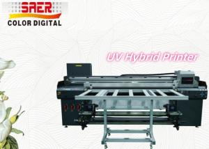 China SAER Flatbed And Roll to Roll Hybrid UV Sticker Glass Printing Machine factory