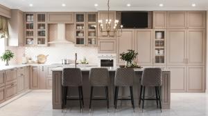 China Laminate Modern Frameless Modular Kitchen Modern Kitchen Cabinets For Villa factory