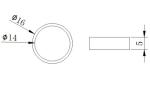 60KHz Piezoelectric Tube Diameter Ø16xØ14x5mm For Ultrasonic Hydrophone