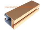 Matt Gold Anodized Aluminium Door Profiles , Aluminium Door Frame Sections 50mm