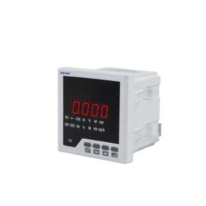 China 96*96mm Single Phase Intelligent A V HZ KWH Multifunction Power Meter with RS485 factory