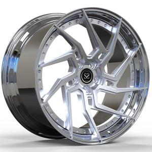 China Custom 2-PC Forged Aluminum Alloy Rims Bugatti Veyron Staggered 20 And 21 Inch factory