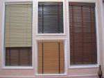 35mm 100% basswood venetian blinds for windows with steel headrail and wooden