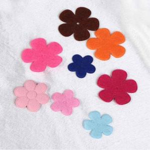 China Mix Color Applique Crafts Small Flower Padded Appliques Sew - On Type factory