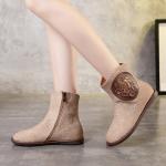 S098 Autumn and winter hot fashion boots women retro linen women's shoes leather