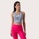 Buttery Soft Tie Dye Yoga Bra High Impact Bra Push Up Shockproof Gym Fitness Bra