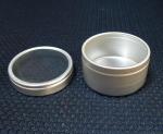 Aluminum Round Cosmetic Packaging/Cream Jars With Press Cap in Trapdoor-20G &