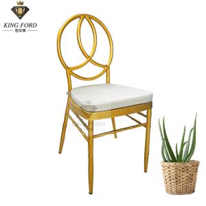 China Stacking Outdoor Powder Coating Metal Wedding Chiavari Chair 4.5kg factory