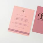 350gsm Personalized Rose Gold Logo Paper Thank You Card For E Commerce Packaging