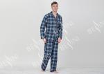 Comfortable Soft Mens Luxury Sleepwear Cotton Reverse Collar Long Sleeve Shirt