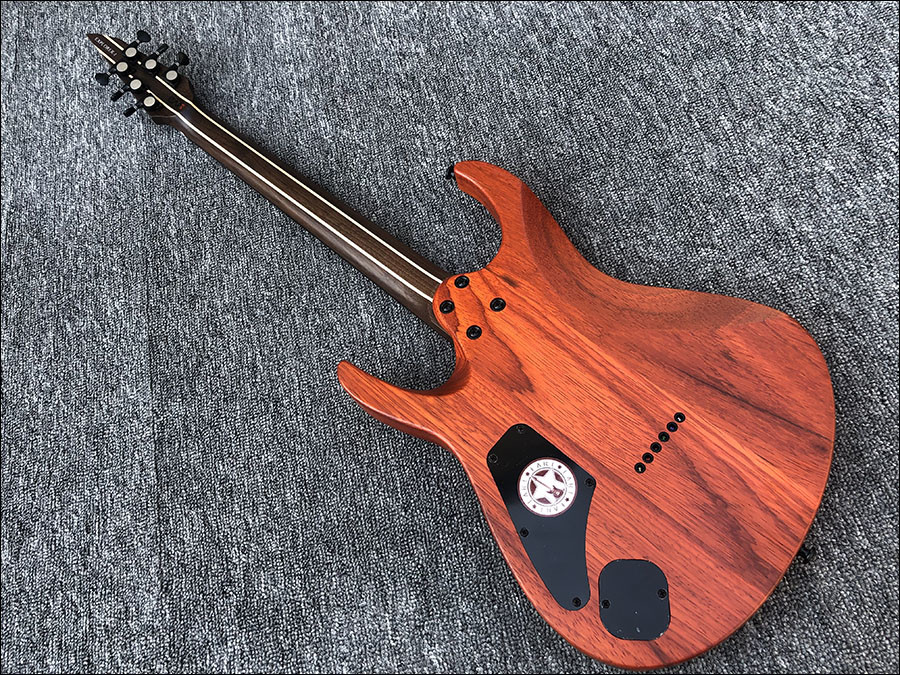 Custom Earts Electric Guitar with African Mahogany Body Black Hardware