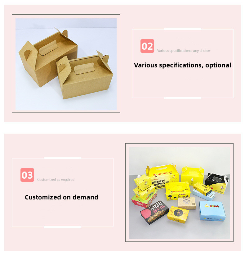 Food Safe Fried Chicken Paper Togo Boxes Packaging Carry Out Containers