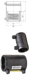 China DN315 Polyethylene Electrofusion Coupler For Water Pipe factory