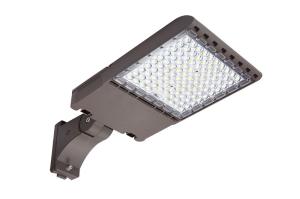 China DLC ETL LED Parking Lot Pole Lights 100W IP65 Waterproof Slip Fitter factory