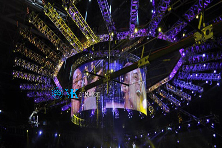 290*290*3000mm Aluminum Spigot Truss for Hanging Light and Audio at Outdoor Concert Event