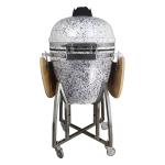 21 Inch Ceramic Barbecue Grill Charcoal Pattern Smoked Garden Ink Painting