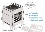 Custom Logo Titanium Tent Stove / Titanium Camp Stove 100% Recyclable Design