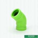 Energy Efficient Welding Ppr Pipe Accessories PN 20 Pressure Rating 45 Degree