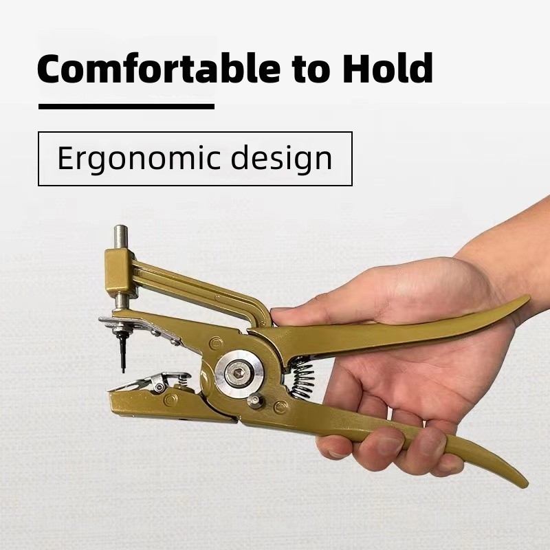 Golden Hydraulic Ear Tag Pliers Metal Identification Tag Applicator