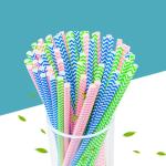 Degradable pulp paper straws 6mm millimeter color straws for bar birthday party