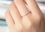 4mm Real Diamond Jewellery ring 0.25ct Weight Round Cut for Anniversary OEM