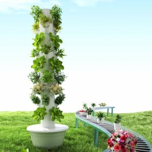 Soilless Petal 12 Layers Hydroponic System Grow Tower With Light For Lettuce