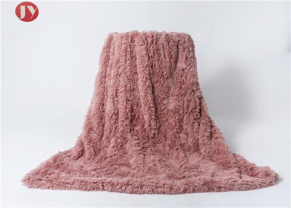 Knitted Decorative cozy Plush Fur Blanket Long Shaggy Soft Fuzzy Microfiber warm