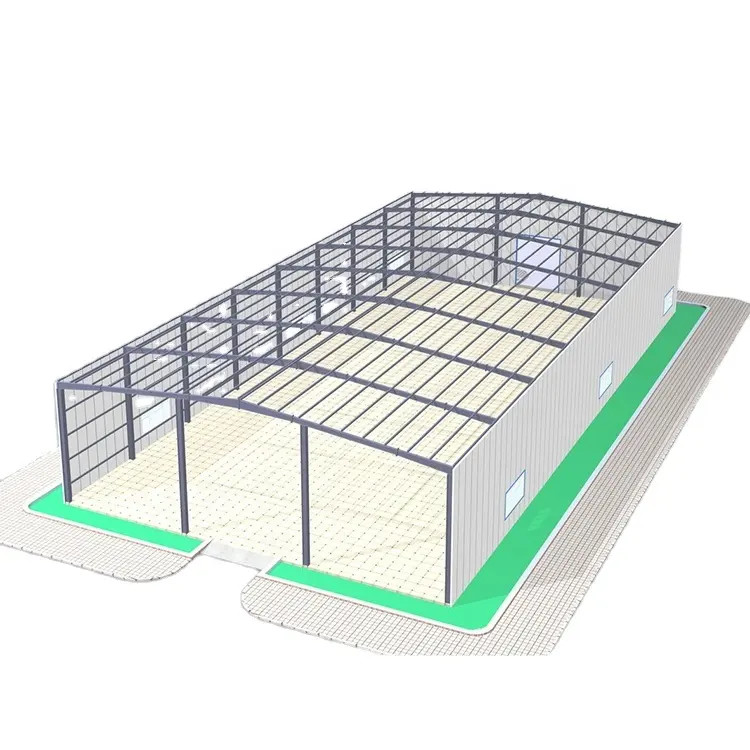Large Span Steel Construction Warehouse Fire Resistant With Aluminum Alloy