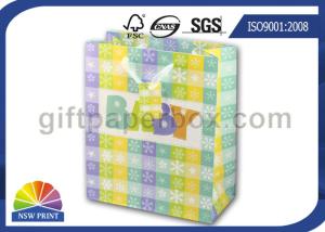 China High Grade Paper Gift Wrapping Bags for Baby Showers Packaging with Ribbon Handle factory