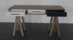 Formica laminate 3-drawer solid wood writing desk for hotel bedroom furniture