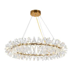 China Home Restaurant Decor Manggic Gold Color Modern Luxury Crystal pendant li Fixture Raindrop modern style light cad layout factory