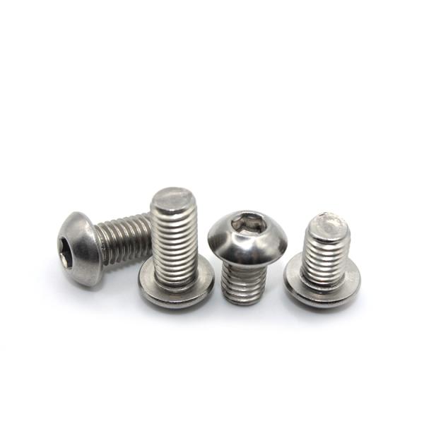 SUS304 Stainless Steel Hex Socket Button Head Cap Screws with INCH Measurement System