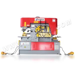 China Harsle Q35Y 90ton Hydraulic Power Hole Punch and Metal Shearing,90ton pressure Ironworker factory