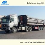 60 Tons 3 Axle Tipper Trailer For Sand Gravel Haulage