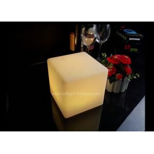 Wireless Square LED Cube Light , Battery Operated Light Up Cube Table Multi