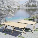 Aluminum Alloy Roll Up Camping Table / Eggroll Table 36 Inches X 36 Inches X 30