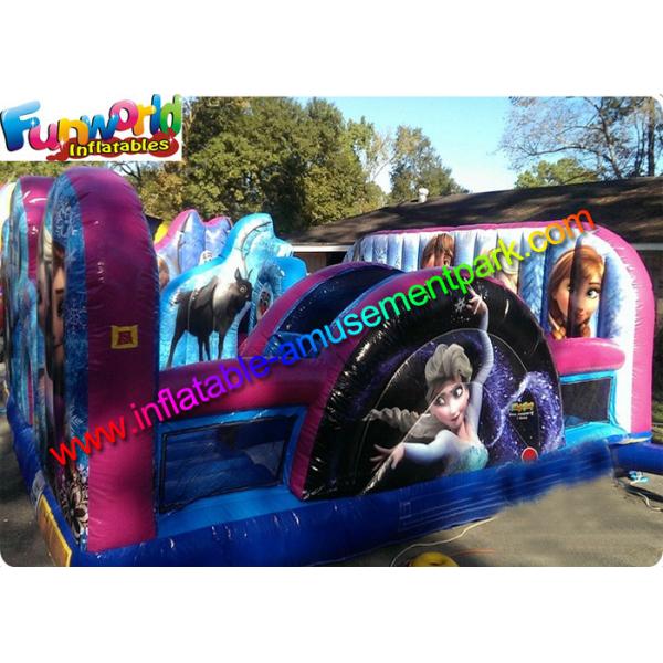 0.55mm PVC Tarpaulin Inflatable Obstacle Game Frozen Toddler Town for Outdoor Play