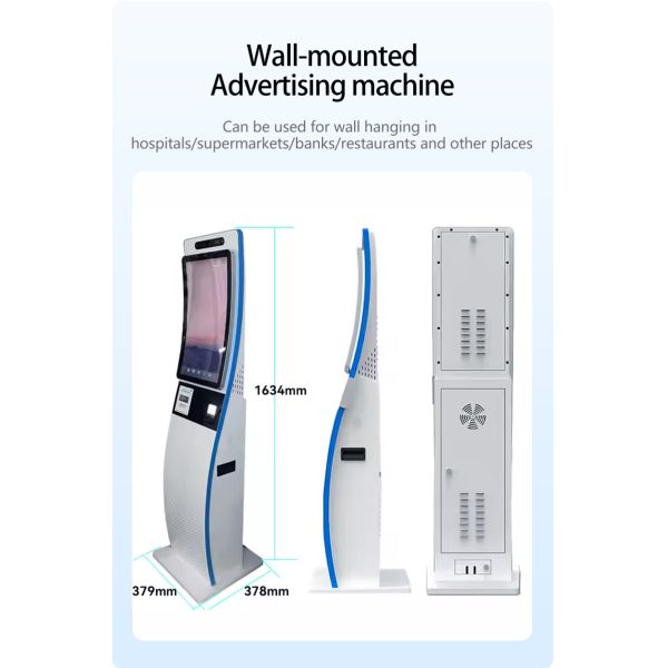 21.5/27 Inch Self-Service Kiosk with 1920X1080 Resolution and Intel Core I3/I5/I7 CPU for Cash Payment and QR Scanning